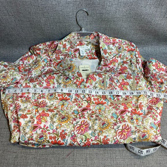 Coldwater Creek Blazer Linen Blend Button Collar Pockets Y2K 1X - Picture 8 of 9